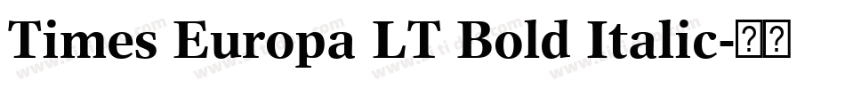 Times Europa LT Bold Italic字体转换